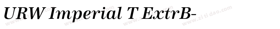 URW Imperial T ExtrB字体转换